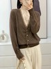 伯妮斯茵 | 复古温柔风  V 领木耳边针织开衫 春秋气质显瘦上衣 HJ3E25 商品缩略图4