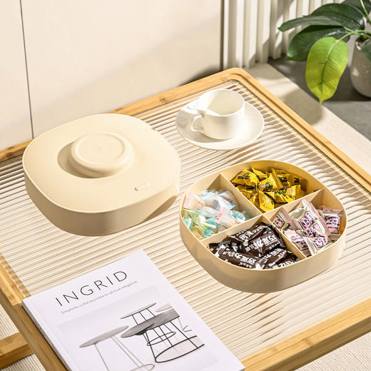 【喜庆佳品 『褔」，分格糖果盒】零食干果盘客厅 家用2025过年新款水果收纳盒 茶几糖果盒 果篮瓜子盒-QQ 商品图2