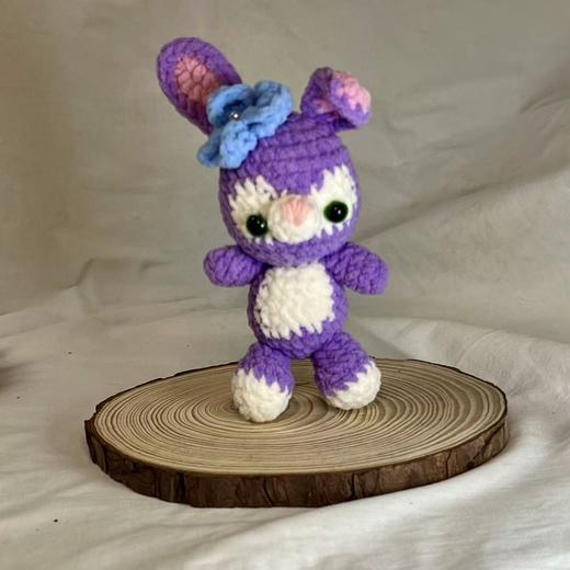 手工钩织 紫色兔子 商品图0