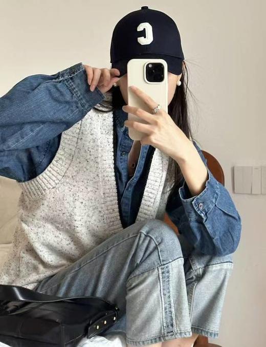 男女同款可调节C字母显脸小四季鸭舌帽 商品图1