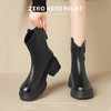 ZHR废土风加绒短靴女2024新款高级感ins叠穿时装靴子百搭轻便女靴 商品缩略图6