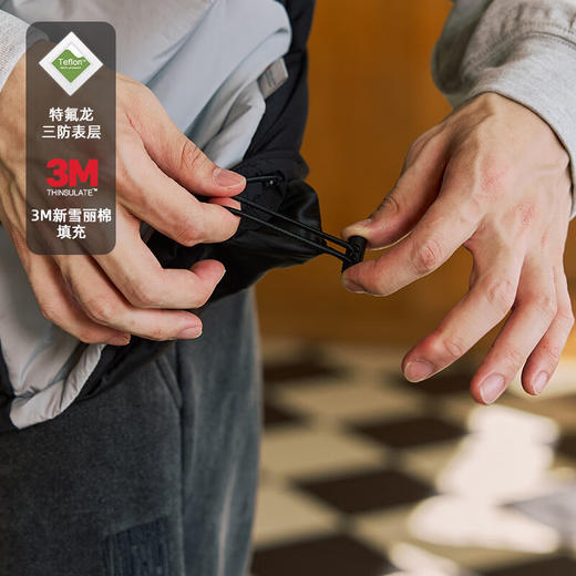 LUSHISI顽韧盾特氟龙三防3M新雪丽棉背心户外马甲 商品图3