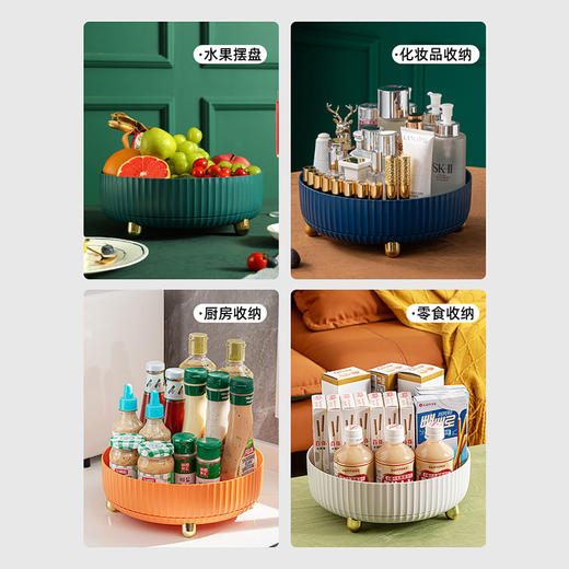 【多功能旋转收纳盒】厨房收纳多功能旋转置物架调味料调料架调料盒用品家用神器转盘，360°旋转取物，方便快捷。ry 商品图2