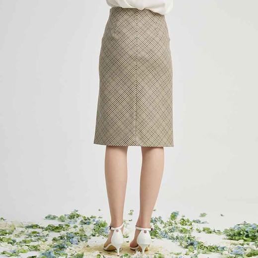 VIVIAN LIU TZ2414003梅春女装新款双排扣装饰侧开叉拉链半裙 商品图1