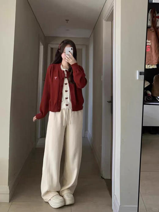 蝴蝶结假两件开衫 商品图5