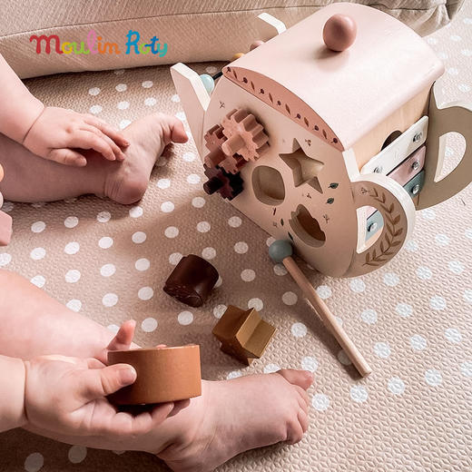 Moulin Roty 雨后茶壶 益智木玩 适合1岁+ 木质益智玩具 感统发育 雨后系列 法国品牌-715368 商品图4