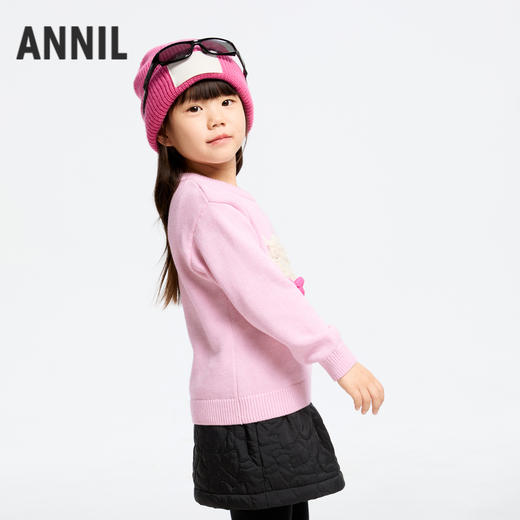女童软萌绣花毛衣圆领冬季新款安奈儿童装实体店同款XG444591 商品图1