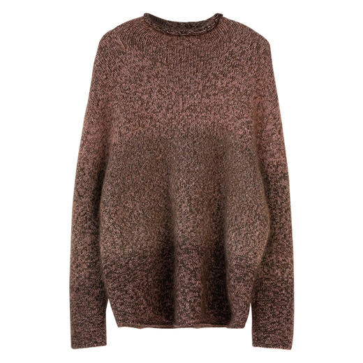 牧衣游原创 渐变色马海毛混织套头衫女新款细腻保暖圆领毛衣 觅贝 商品图4