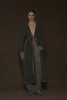 Mutedance 暗雾灰绵羊毛无领系带长外套 商品缩略图4