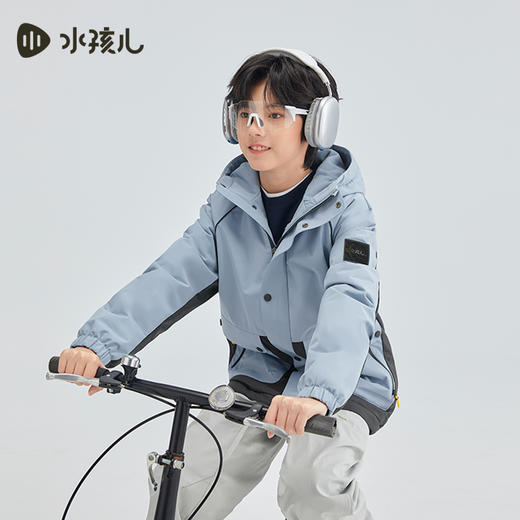 水孩儿童装2024秋冬新款儿童三防厚外套男童时尚女童加绒风衣 商品图1