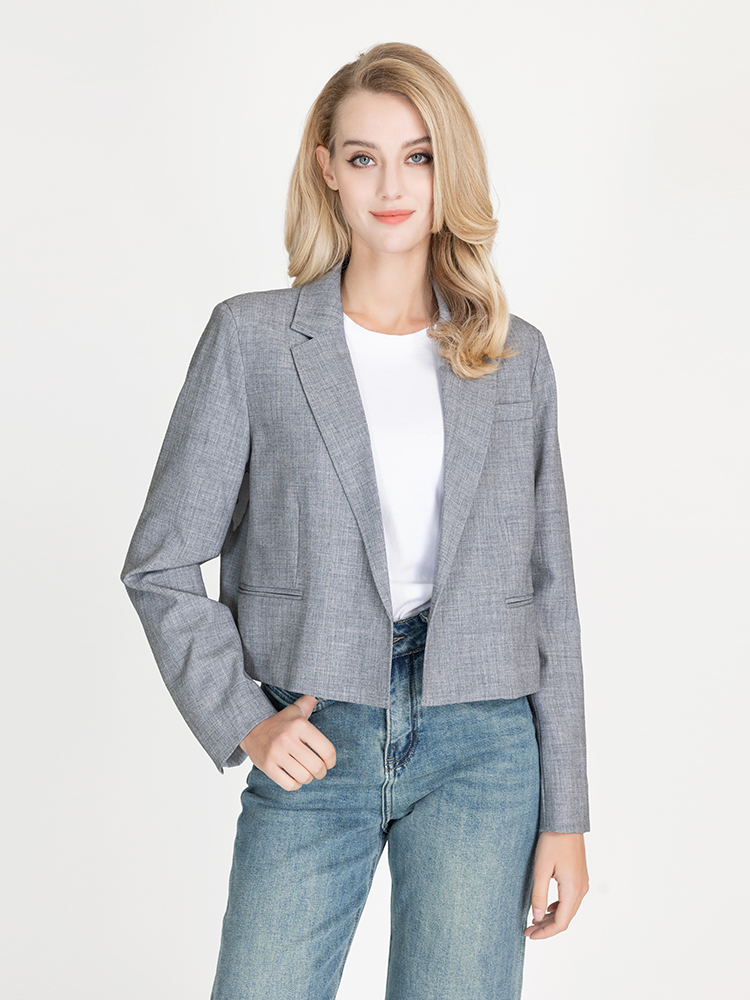 LIZZY 早秋 优雅简约通勤时尚廓版型百搭气质西装短外套7674