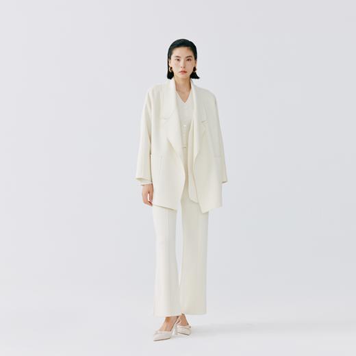 东黎 • 山羊绒女士学院风西服领时尚宽松休闲大衣 4421 商品图1