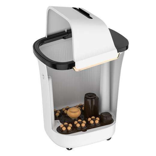 志高电动足浴器ZG-H2028旗舰电动按摩含漏保款/34L /白色&钛金灰色 商品图9