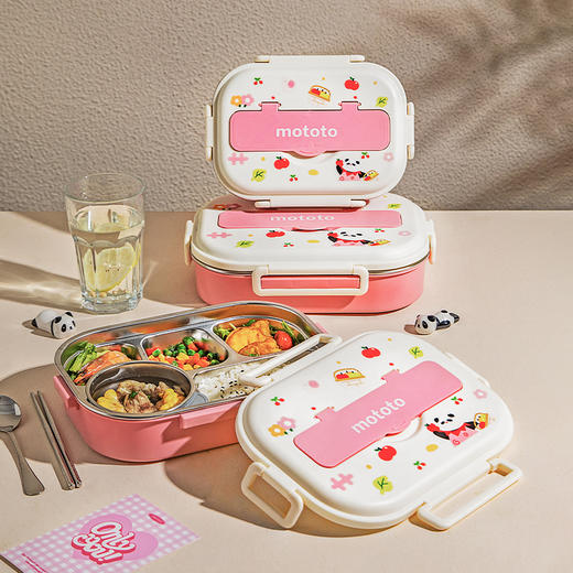 摩登主妇mototo熊猫316不锈钢保温饭盒上班族饭菜神器学生便当盒 商品图4