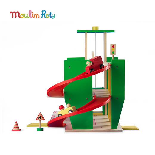 Moulin Roty 小货车 积木 益智木玩 适合3岁+ 木质益智 缤纷城市系列 法国品牌-725733 商品图14
