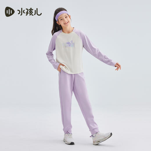 水孩儿童装秋冬新款女童运动裤儿童高弹力抑菌裤子女孩舒适保暖长裤 商品图0