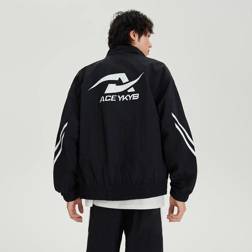 YKYB宽松舒适百搭梭织气质潮流条纹潮酷套装上衣 商品图1