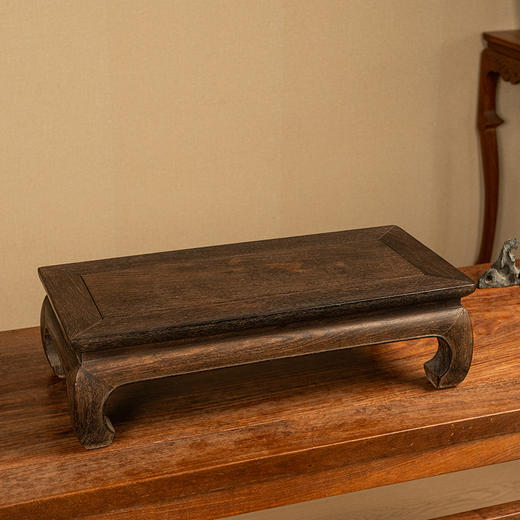 清中期 红木束腰马蹄腿脚踏 商品图1