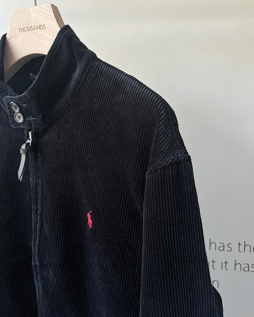 单品包邮现货 THS-无  无补 RL马球 男士 源厂尖尾无量PRL粗条灯芯绒水洗Corduroy哈林顿夹克 AF1008 商品图2
