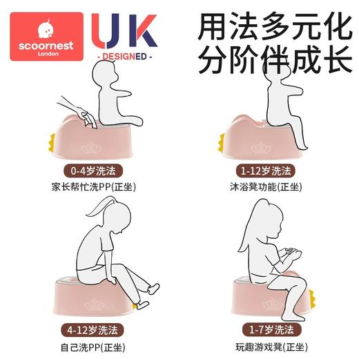 科巢儿童洗屁股神器婴儿女童坐式洗屁屁盆宝宝可坐免蹲男童洗PP 商品图4