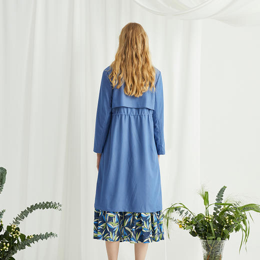 VIVIAN LIU R2423101春女装新款时尚翻领收腰长款风衣 商品图1