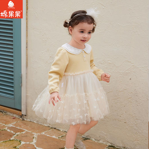 棉果果专柜同款冬季新品女童网纱连衣裙M422700424609 商品图1