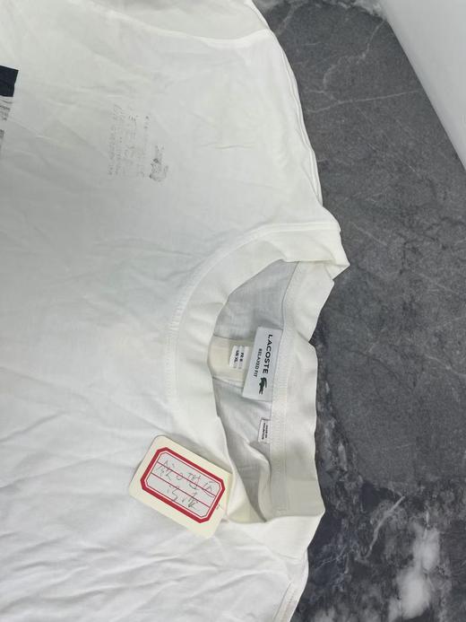瑕疵Lacoste/法国鳄鱼 男士圆领宽松纯棉字母印花透气短袖T恤TH0411 商品图1