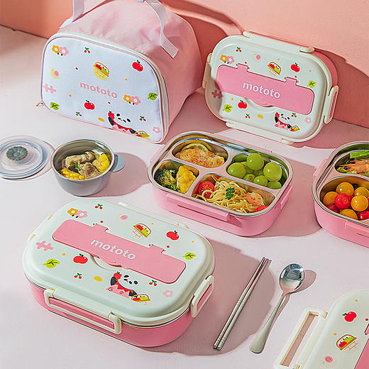摩登主妇mototo熊猫316不锈钢保温饭盒上班族饭菜神器学生便当盒 商品图0