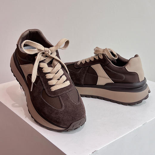 【顺丰包邮】21617 洛诗琳美式拼接复古美拉德阿甘鞋厚底老爹鞋35261 商品图2