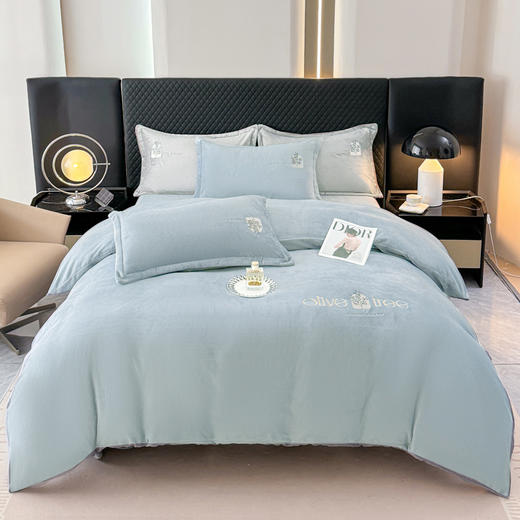 7.8斤重牛奶绒四件套不静电不掉毛 A-3612 商品图1