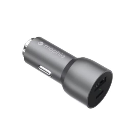 mophie 充电器 车充双口 32W usb-c + usb-a - 灰色 商品图0