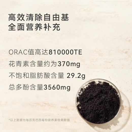 冻干巴西莓粉 | 欧盟双有机认证 甄选100%巴西树龄5年+野生果实 -42℃冻干工艺 油脂丰富营养密度高 1勺≈400g蓝莓 独立小袋便携锁鲜 商品图3