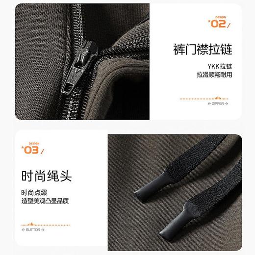 圣得西2024秋冬新款休闲运动裤宽松松紧腰棉质舒适加厚保暖长裤 商品图3