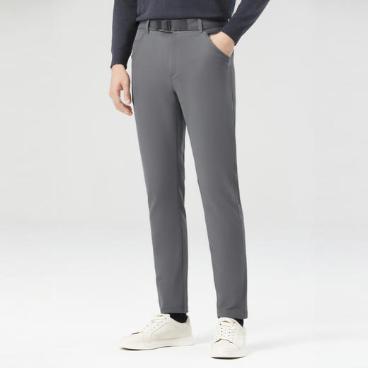 【加绒加厚】圣得西高级感潮流直筒休闲裤秋冬新款设计感长裤 商品图1