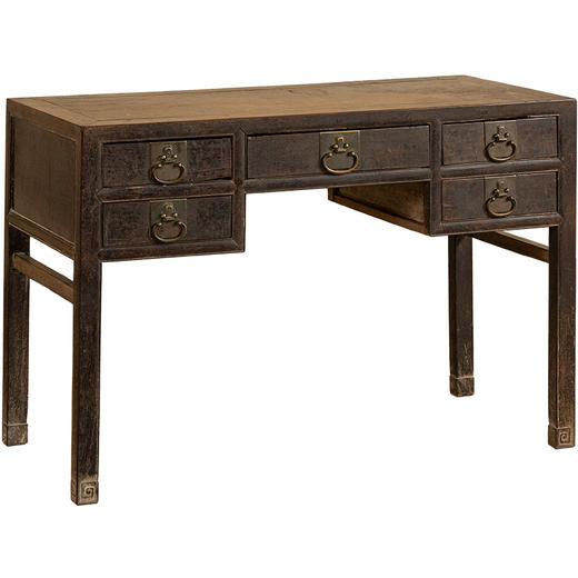 清 红木褡裢式五屉书桌 商品图4