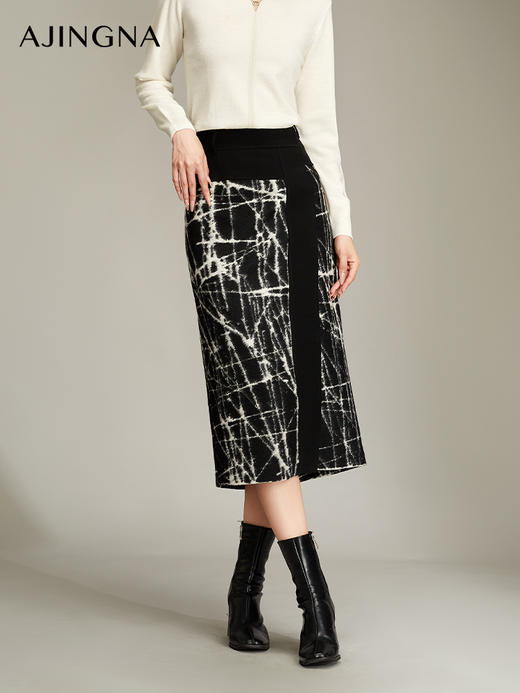 【商场同款】阿菁娜2024冬季新款直身H型包臀裙 商品图3