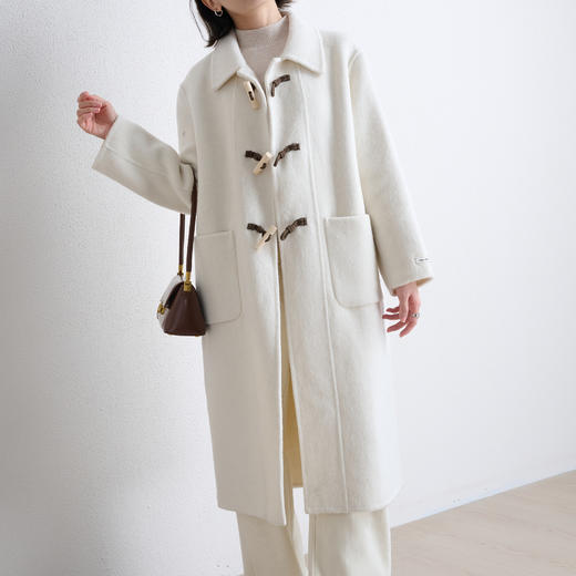 双面羊毛大衣100%澳洲超细羊毛（连接线除外）给大家上一款牛角扣超级性价比的大衣，100%极细美丽诺羊毛材质~品质1000+ 但是我们就只要200+冲鸭！！！ JK-G23026 商品图5