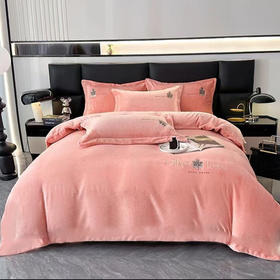 7.8斤重牛奶绒四件套不静电不掉毛 A-3612