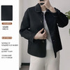 【黑L1】臣禾【包边大衣】短款双面呢大衣【100%绵羊毛】JZ244080526 商品缩略图0