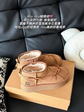 【女款】河南桑坡雪地靴 miu蝴蝶结新款羊毛雪地靴 35-40码