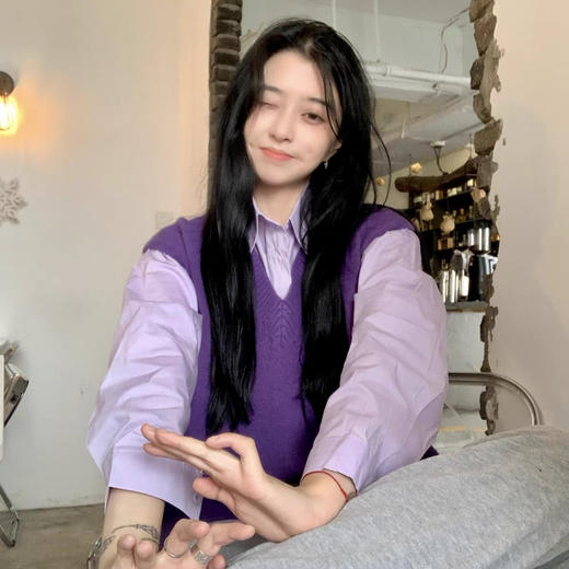 韩系针织马甲福利 商品图3