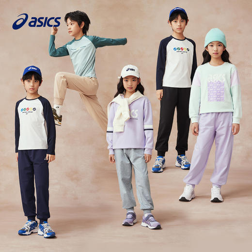 Asics/亚瑟士童装舒弹保型基础款运动百搭收口裤2025年春季新款 商品图4