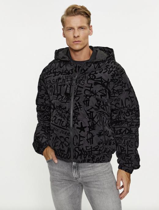 【特惠秒】Versace 范思哲 男士字母植绒涂鸦白鸭绒羽绒服外套 11690 商品图13