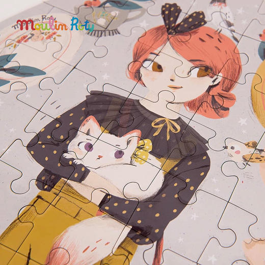 Moulin Roty 巴黎女孩康斯坦丁小姐 拼图 适合5岁+ 圆筒礼盒 巴黎女孩系列 法国品牌-642543 商品图1