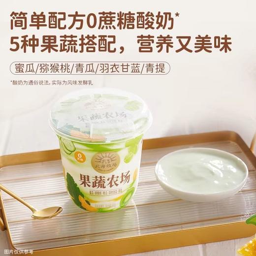 北海牧场 蜜瓜猕猴桃青瓜羽衣甘蓝青提风味发酵乳 300g/杯 商品图1