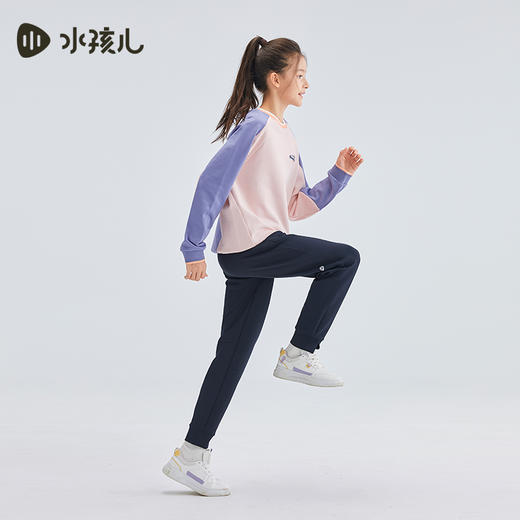 水孩儿童装秋冬新款女童运动裤儿童高弹力抑菌裤子女孩舒适保暖长裤 商品图1