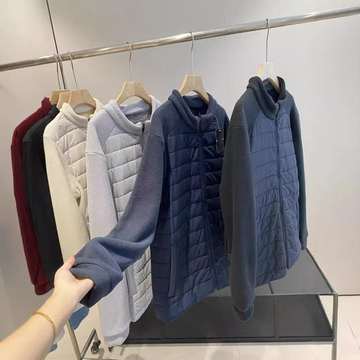 走泡菜国！2024整单整箱秋冬保暖摇粒绒拼接立领情侣款男女加绒夹克 商品图2