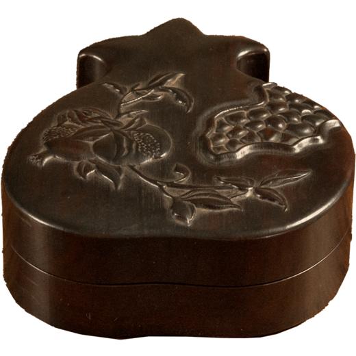 清 红木雕榴绽百子盖盒 商品图5