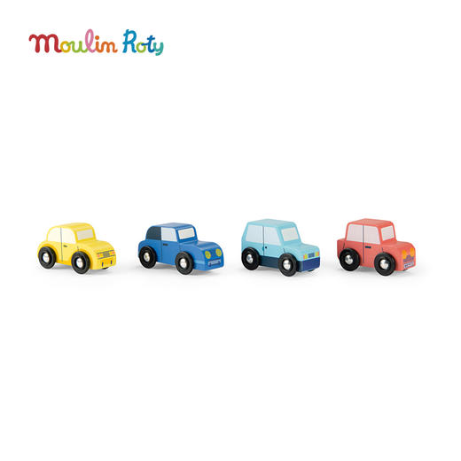 Moulin Roty 小货车 积木 益智木玩 适合3岁+ 木质益智 缤纷城市系列 法国品牌-725733 商品图8