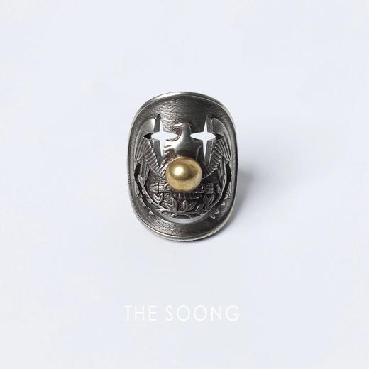 铜合金戒指 THESOONG"小丑戒"复古手工打磨镂空时髦戒指HWZB5760 商品图0